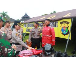 Polres Lampung Timur Gelar Apel Kesiapan Tanggap Bencana Hidrometeorologi
